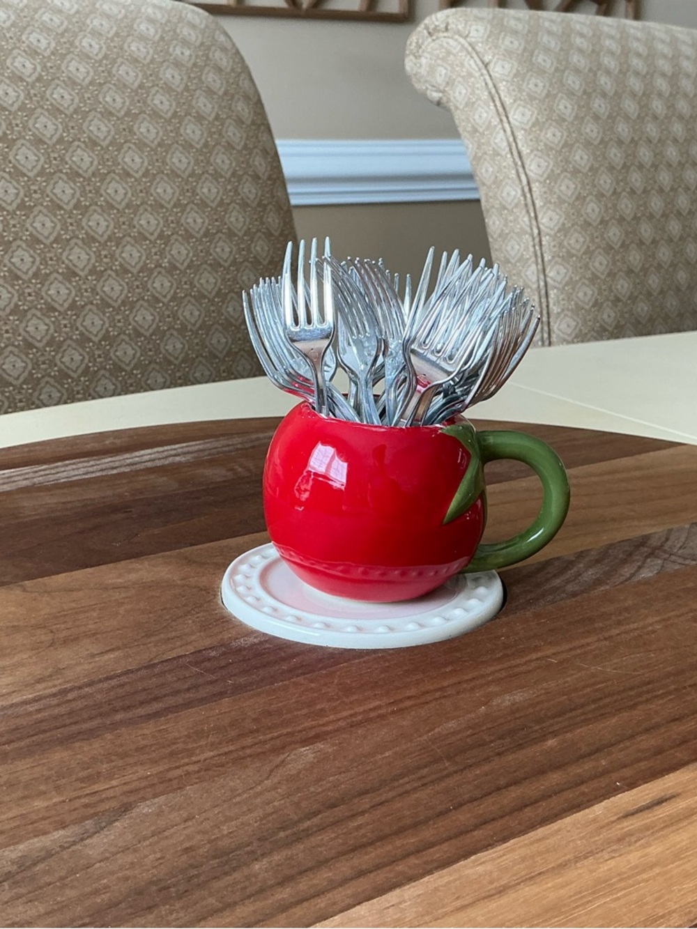 Bright Red Tomato Toothpick Holder Platter Decoration 🍅